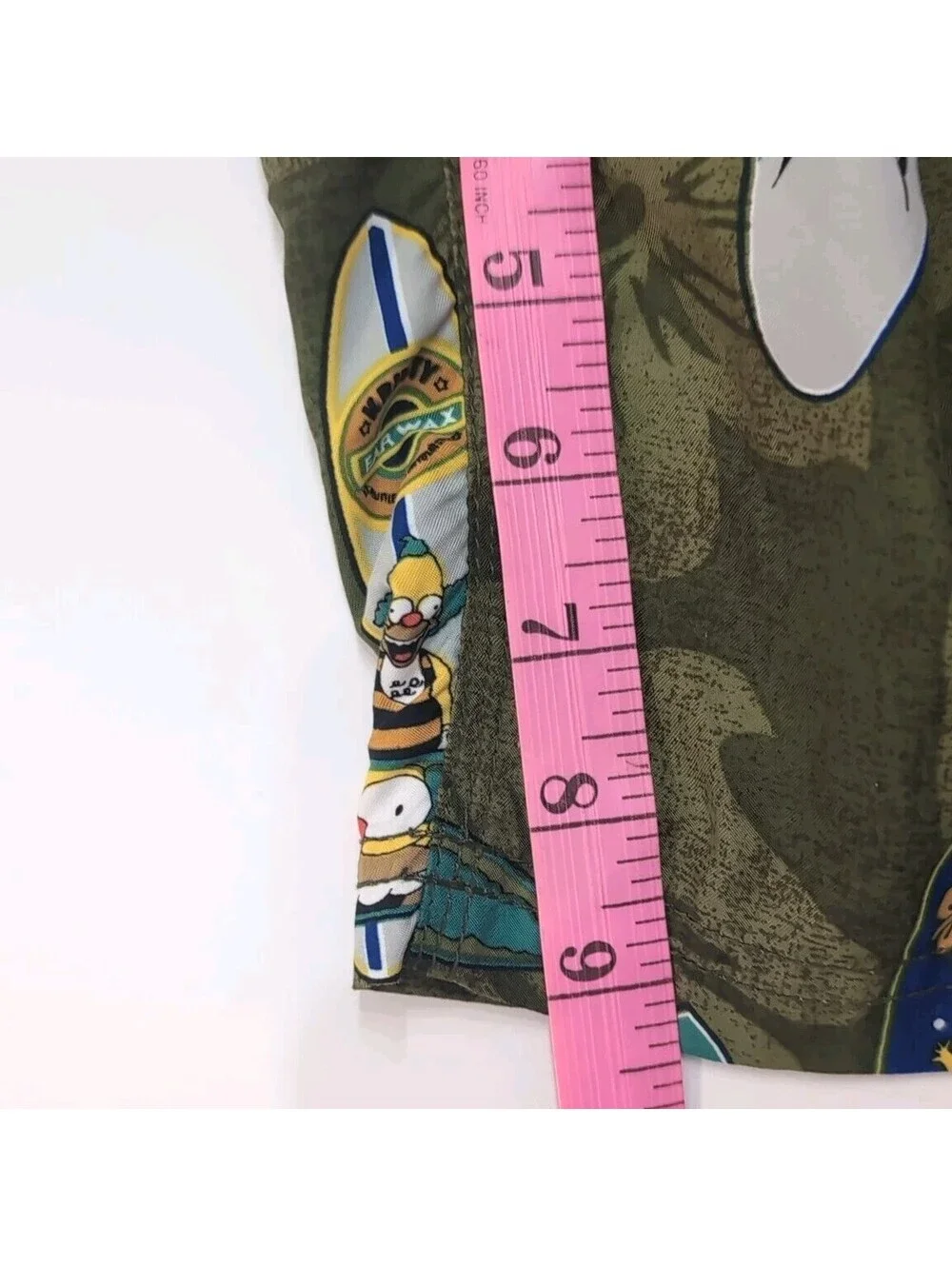 Vintage Simpsons Board Shorts Bathing Suit 2004 Mens Sz 36 Graphic Surf Board